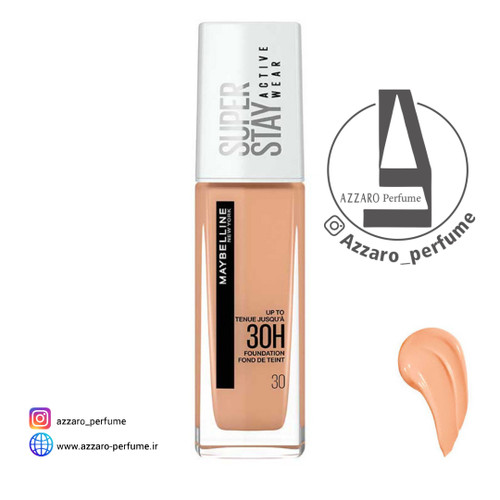 کرم پودر میبلین مدل Super Stay شماره 30 حجم 30 میل-فروشگاه اینترنتی آرایشی و بهداشتی آزارو در شیراز