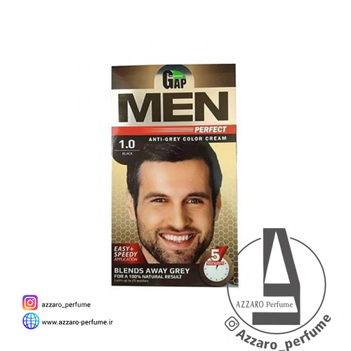 کیت رنگ مو مردانه گپ پرفکت شماره 1 رنگ مشکی-فروشگاه اینترنتی آرایشی و بهداشتی آزارو در شیراز