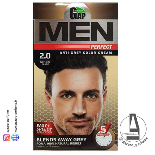 کیت رنگ مو مردانه گپ پرفکت شماره 2 رنگ مشکی طبیعی-فروشگاه اینترنتی آرایشی و بهداشتی آزارو در شیراز