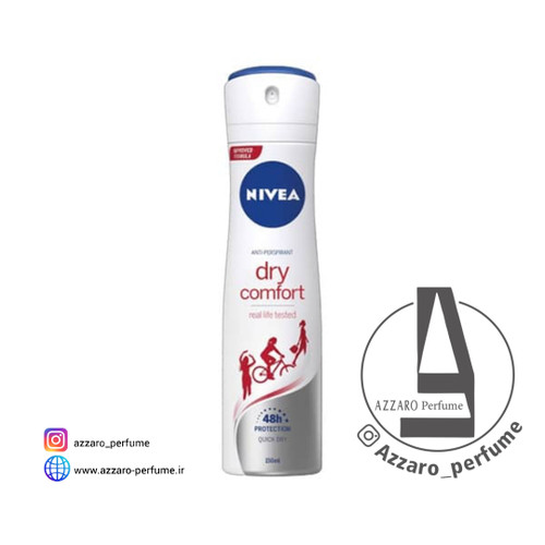 اسپری نیوا زنانه درای کامفورت مدل ( Dry Comfort ) حجم 150ml_فروشگاه اینترنتی آرایشی بهداشتی آزارو در شیراز