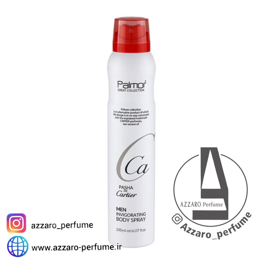 اسپری کارتیر پاشا مردانه پالمور حجم 200میل-فروشگاه اینترنتی آرایشی بهداشتی آزارو 