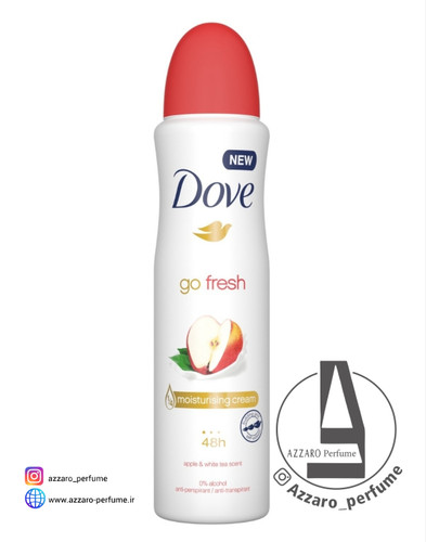 اسپری ضد تعریق زنانه داو رایحه سیب_فروشگاه اینترنتی آرایشی بهداشتی آزارو در شیراز