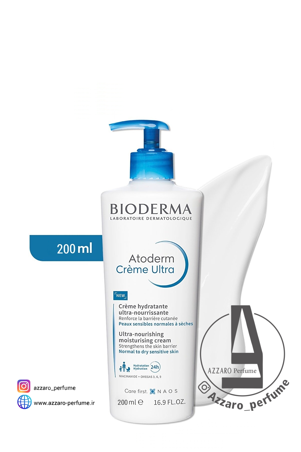 کرم مرطوب کننده پمپی بایودرما مدل Atoderm حجم 200 میل-فروشگاه اینترنتی آرایشی و بهداشتی آزارو در شیراز