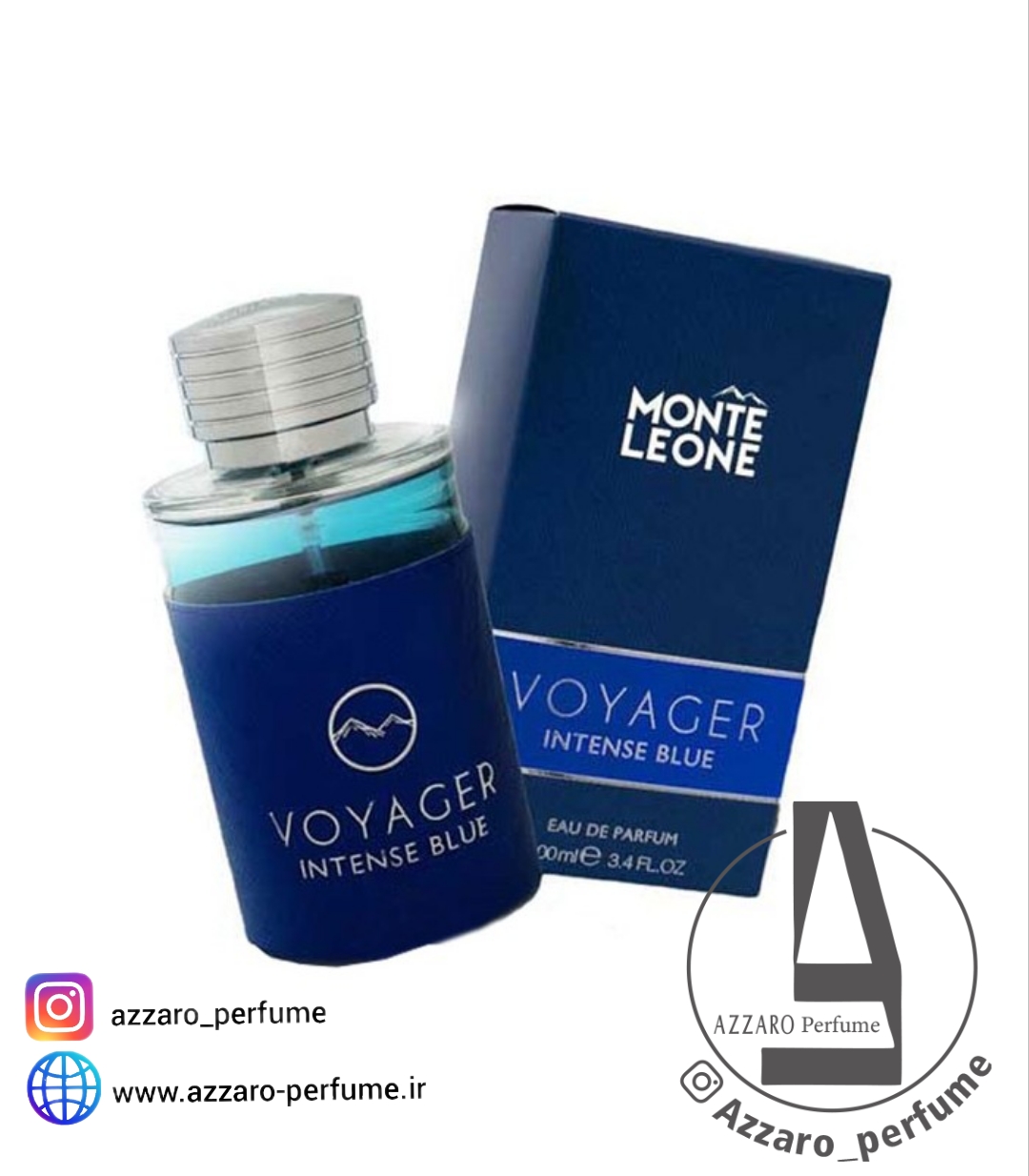 ادکلن فراگرنس ورد Monte Leone Voyager Intense Blue حجم 100 میل-فروشگاه اینترنتی آرایشی و بهداشتی آزارو در شیراز