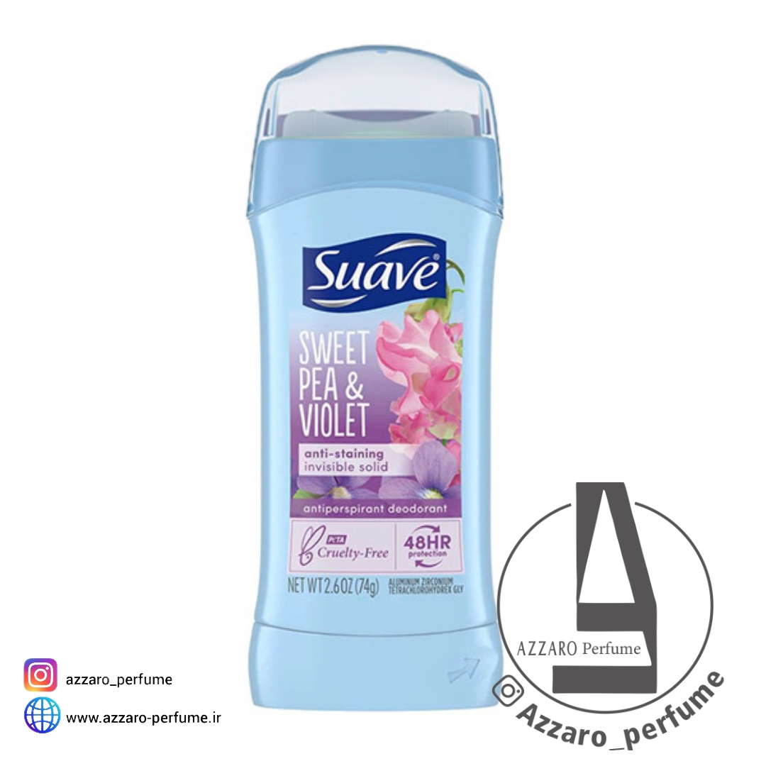 استیک ضد تعریق زنانه سواو Suave مدل Sweet pea &amp; Violet وزن 74 گرم-فروشگاه اینترنتی آرایشی و بهداشتی آزارو در شیراز