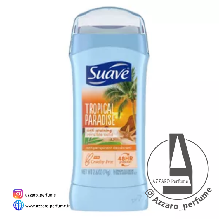 استیک ضد تعریق زنانه Suave سواو مدل Tropical Paradise وزن 74 گرم-فروشگاه اینترنتی آرایشی و بهداشتی آزارو در شیراز