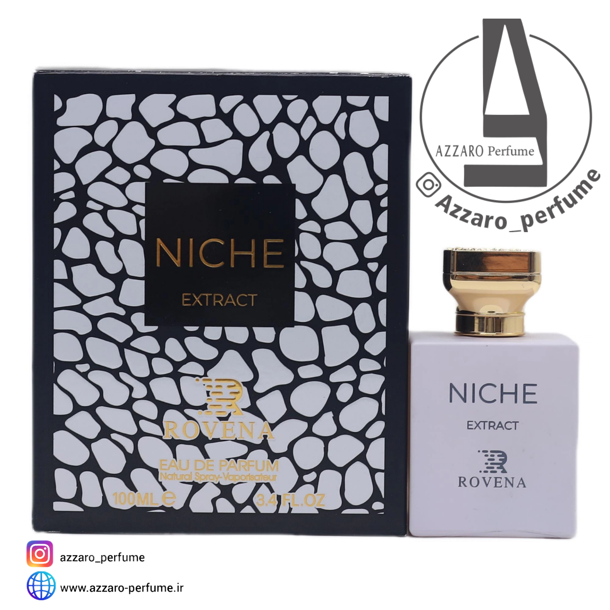 ادکلن روونا نیش اکسترکت NICH EXTRACT رایحه نیشانه حاجیوات حجم100 میل-فروشگاه اینترنتی آرایشی و بهداشتی آزارو در شیراز