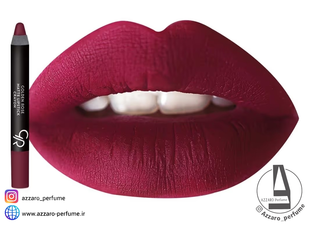 رژ لب مدادی مات گلدن رز کرایون Golden Rose Crayon شماره 19-فروشگاه اینترنتی آرایشی و بهداشتی آزارو در شیراز