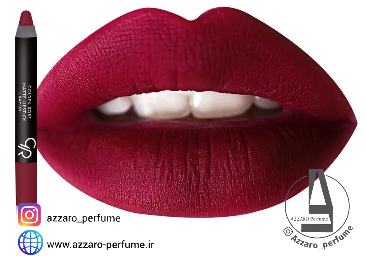 رژ لب مدادی مات گلدن رز کرایون Golden Rose Crayon شماره 5 قرمز-فروشگاه اینترنتی آرایشی و بهداشتی آزارو در شیراز