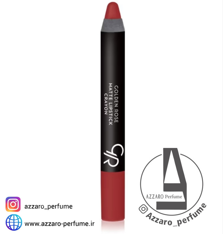 رژ لب مدادی مات گلدن رز کرایون Golden Rose Crayon شماره 9 قرمز تراکوتا-فروشگاه اینترنتی آرایشی و بهداشتی آزارو در شیراز