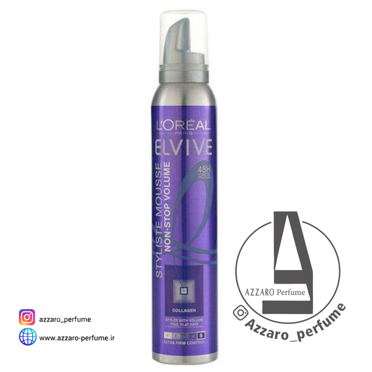 موس مو فوق قوی لورآل سری الوایو مدل Non Stop Volume حجم 200 میل-فروشگاه اینترنتی آرایشی و بهداشتی آزارو در شیراز