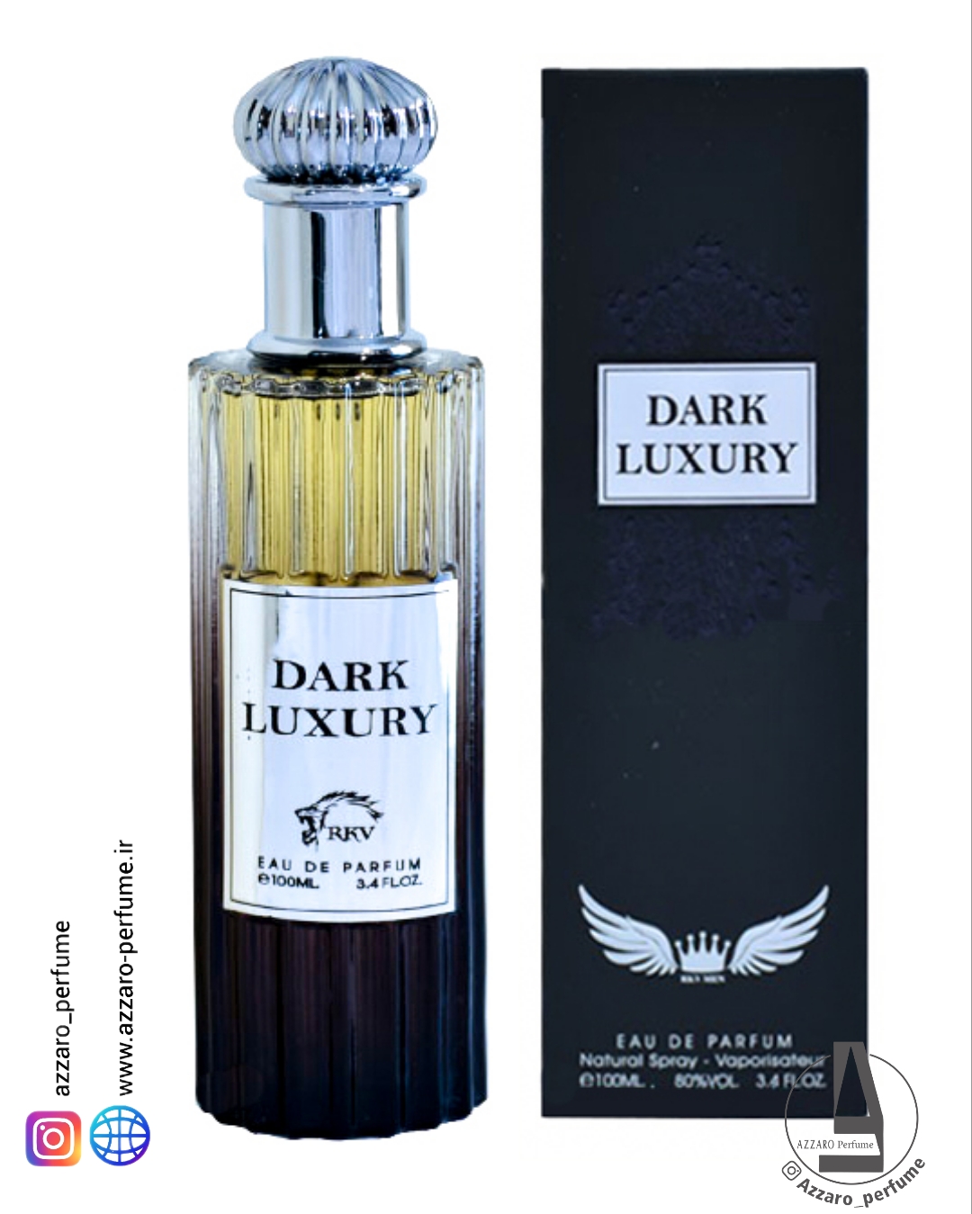 عطر ادکلن آر کی وی دارک لاکچری مردانه 100 میل-فروشگاه اینترنتی آرایشی و بهداشتی آزارو در شیراز