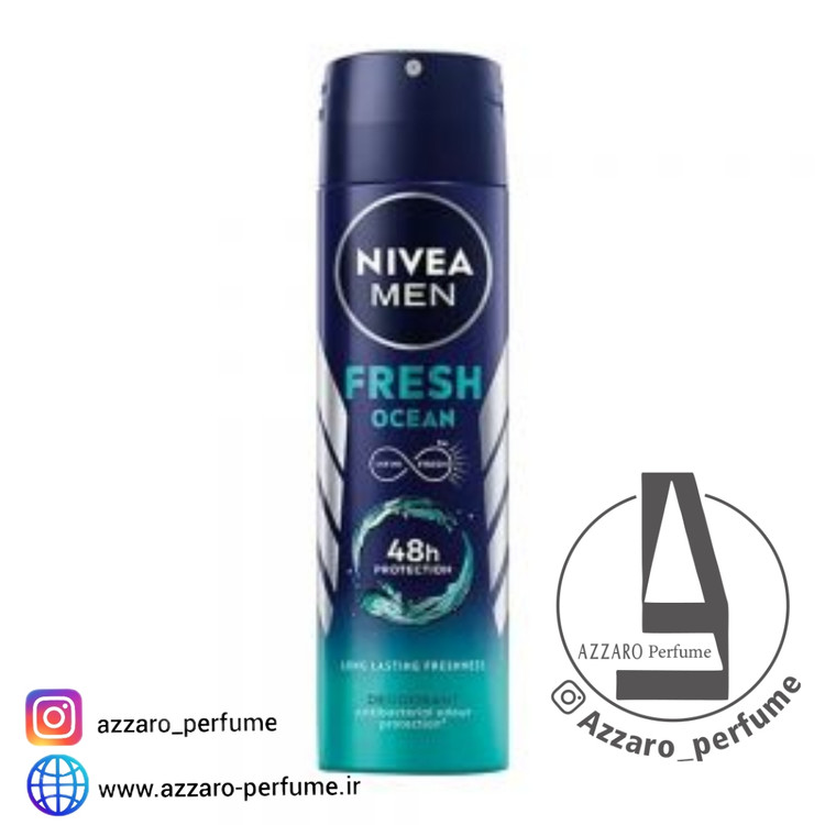 اسپری ضد تعریق بدن نیوآ Nivea مدل Fresh Ocean حجم 150 میل-فروشگاه اینترنتی آرایشی و بهداشتی آزارو در شیراز