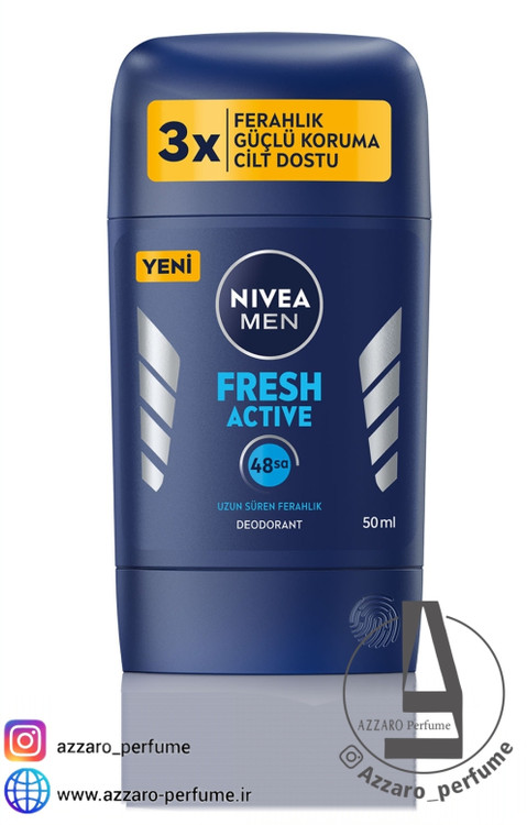 مام استیک ضد تعریق مردانه نیوآ مدل فرش اکتیو FRESH ACTIVE حجم 50 میل-فروشگاه اینترنتی آرایشی و بهداشتی آزارو در شیراز