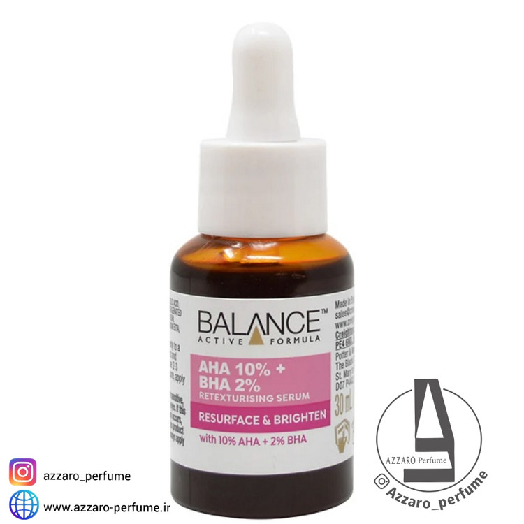سرم پیلینگ و لایه بردار بالانس AHA10% و BHA2% حجم 30 میل-فروشگاه اینترنتی آرایشی و بهداشتی آزارو در شیراز