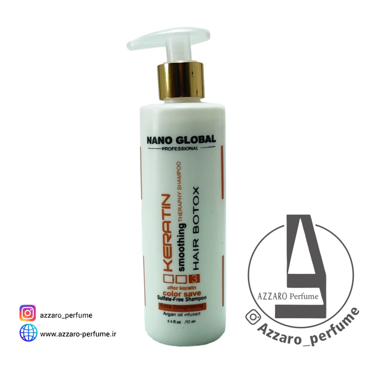 شامپو تقویت کننده و ترمیم کننده مو نانو گلوبال حجم 250 میل-فروشگاه اینترنتی آرایشی و بهداشتی آزارو در شیراز