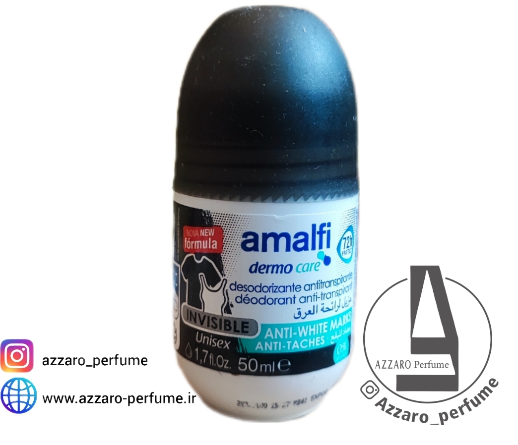 مام رول ضد تعریق و ضد لک اینویزیبل آمالفی Amalfi حجم 50 میل-فروشگاه اینترنتی آرایشی و بهداشتی آزارو در شیراز
