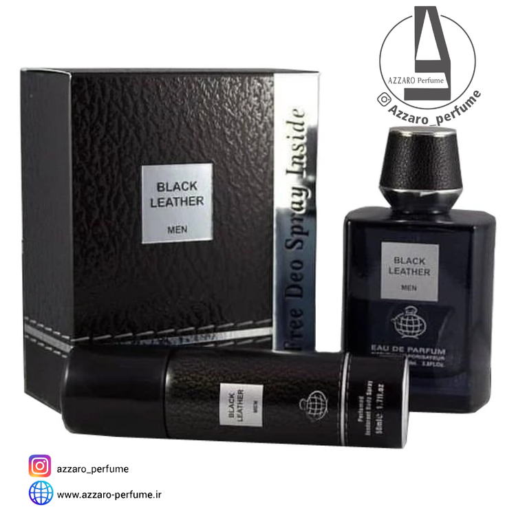 ادکلن مردانه فراگرنس ورد با اسپری Black Leather رایحه کرید اونتوس حجم ۱۰۰ میل-فروشگاه اینترنتی آرایشی و بهداشتی آزارو در شیراز
