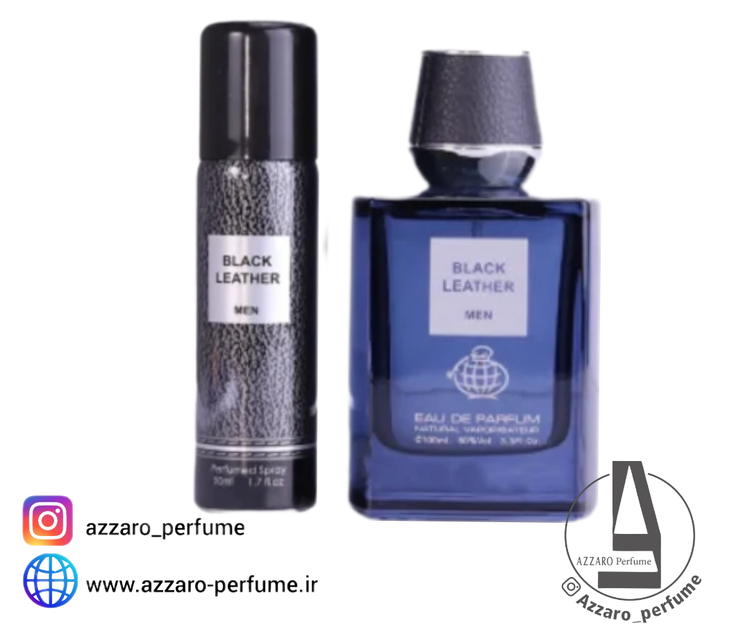 ادکلن مردانه فراگرنس ورد با اسپری Black Leather رایحه کرید اونتوس حجم ۱۰۰ میل-فروشگاه اینترنتی آرایشی و بهداشتی آزارو در شیراز