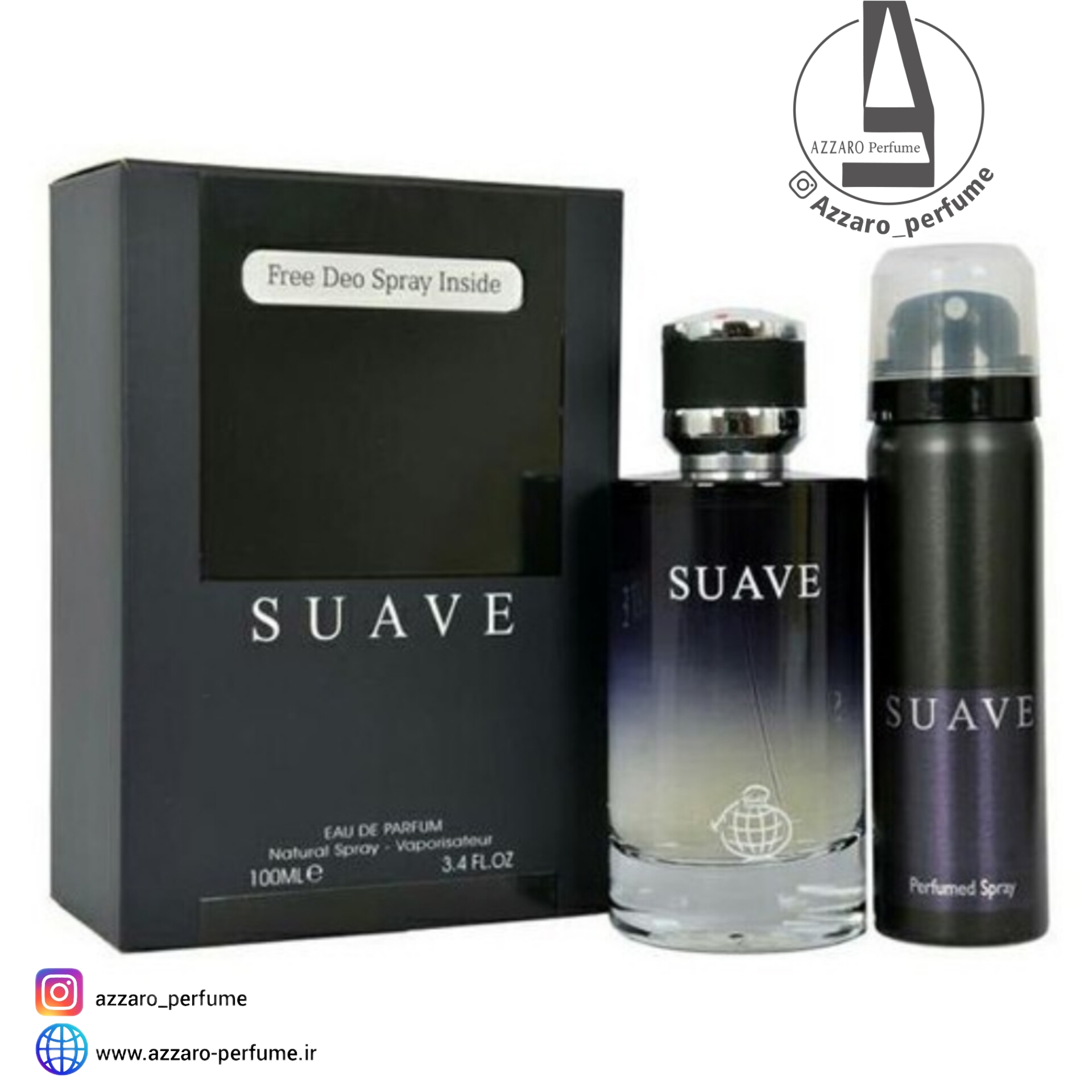 عطر مردانه فراگرنس ورد با اسپری Suave “دیور ساواج” حجم 100 میل-فروشگاه اینترنتی آرایشی و بهداشتی آزارو در شیراز