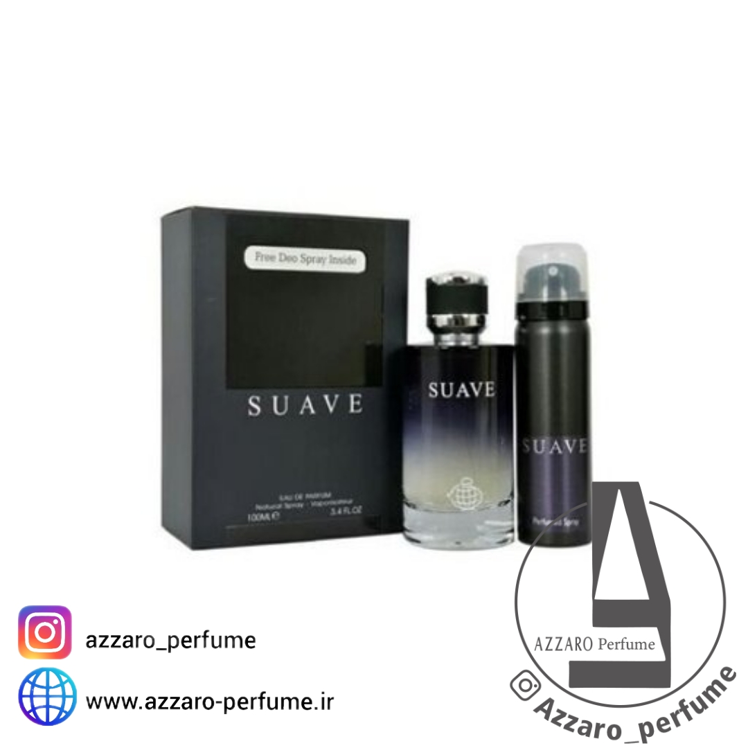 عطر مردانه فراگرنس ورد با اسپری Suave “دیور ساواج” حجم 100 میل-فروشگاه اینترنتی آرایشی و بهداشتی آزارو در شیراز