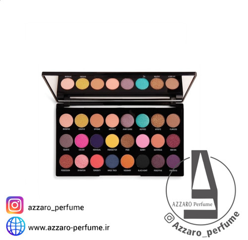 پالت سایه 24 رنگ رولوشن مدل کریتیو Creative طاووسی-فروشگاه اینترنتی آرایشی و بهداشتی آزارو در شیراز