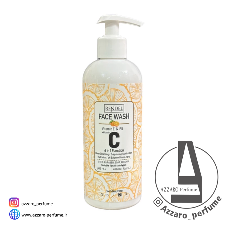 ژل شستشو صورت رندل مدل ویتامین c حجم 400 میل-فروشگاه اینترنتی آرایشی و بهداشتی آزارو در شیراز