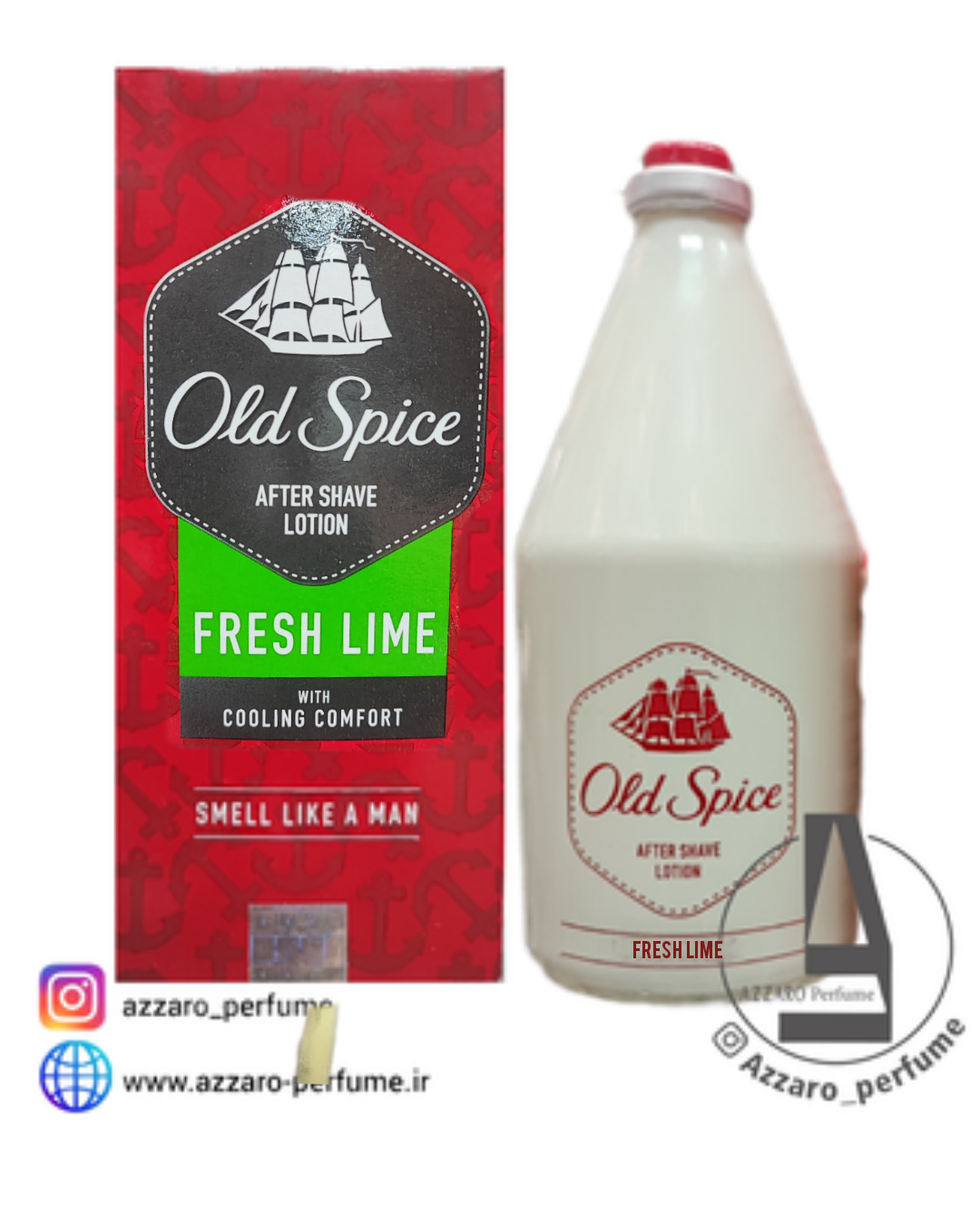 افتر شیو الد اسپایس FRESH LIME حجم 150 میل -فروشگاه اینترنتی آرایشی و بهداشتی آزارو در شیراز