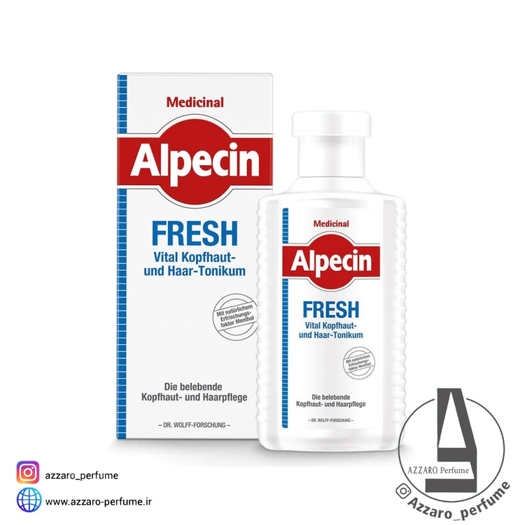 تونیک مراقبت مو و پوست سر چرب آلپسین Alpecin مدل Fresh حجم 200 میل-فروشگاه اینترنتی آرایشی و بهداشتی آزارو در شیراز