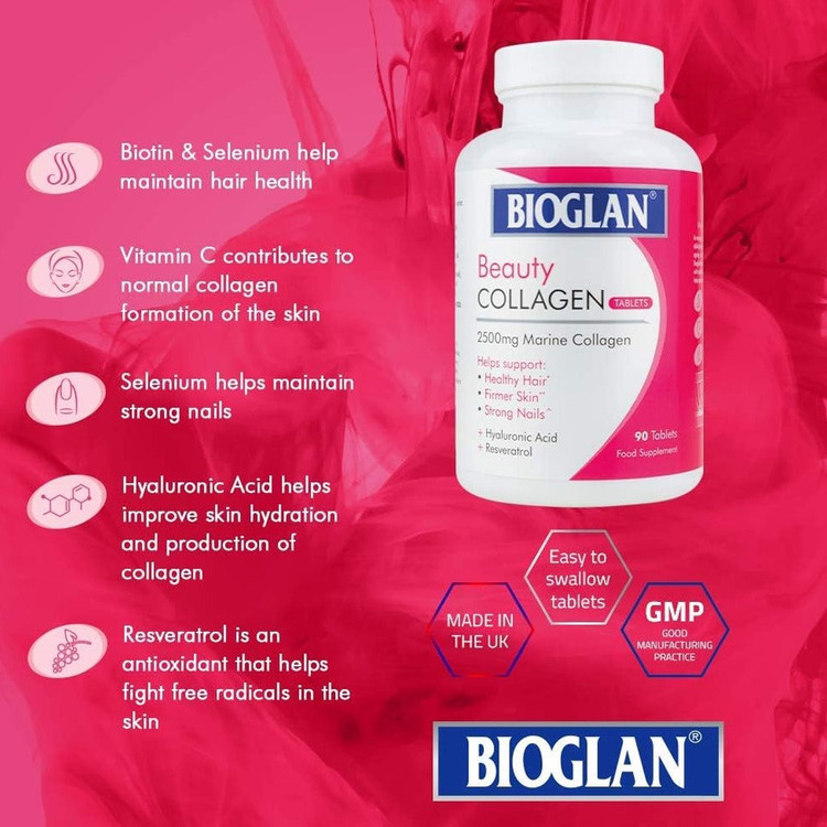 مکمل بیوتی کلاژن،پوست،مو،ناخن BIOGLAN بیوگلن 90 عددی-فروشگاه اینترنتی آرایشی و بهداشتی آزارو در شیراز