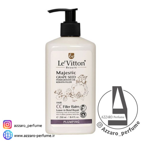 فیلر بالم مو CC حاوی انار و هسته روغن انگور بعد از حمام لویتون حجم 250 میل-فروشگاه اینترنتی آرایشی و بهداشتی آزارو در شیراز