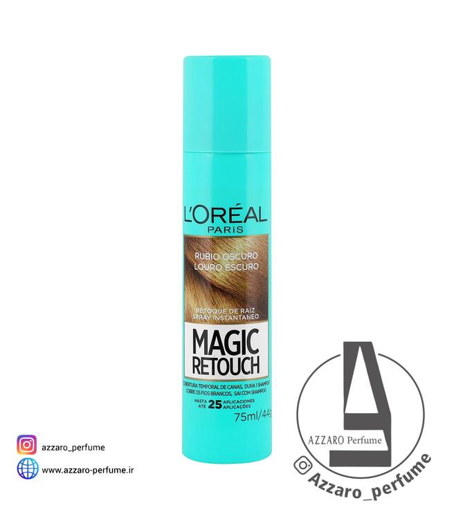 اسپری کانسیلر ریشه مو لورآل مدل Magic Retouch Rubio Oscuro بلوند متوسط حجم 75 میل-فروشگاه اینترنتی آرایشی و بهداشتی آزارو در شیراز