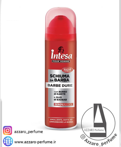 فوم اصلاح بدون الکل اینتسا Intesa مدل Barbe Dure حجم 300 میل -فروشگاه اینترنتی آرایشی و بهداشتی آزارو در شیراز