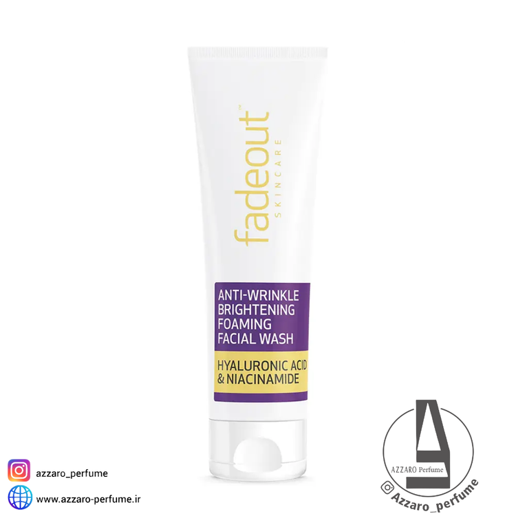 فوم شوینده روشن کننده و ضدچروک صورت فیداوت Fadeout Anti Wrinkle حجم 100 میل-فروشگاه اینترنتی آرایشی و بهداشتی آزارو در شیراز