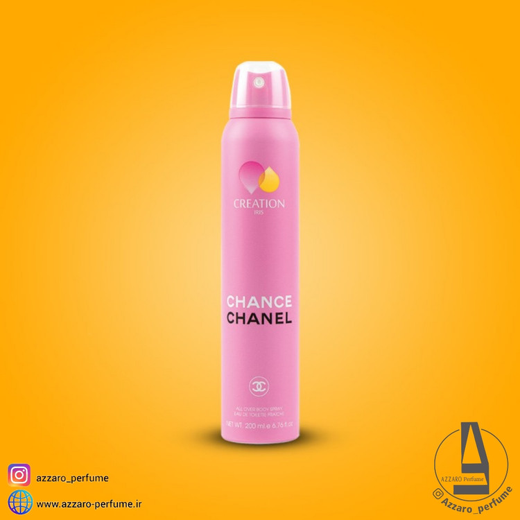 اسپری خوشبو کننده بدن زنانه کریشن آیریس مدل Chanel Chance حجم 200 میل-فروشگاه اینترنتی آرایشی و بهداشتی آزارو در شیراز