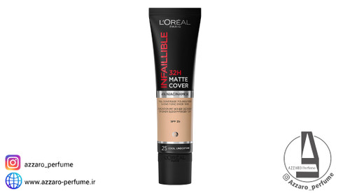 کرم پودر تیوپی مات اینفیلیبل 32 ساعته شماره 25 حجم 30 میل