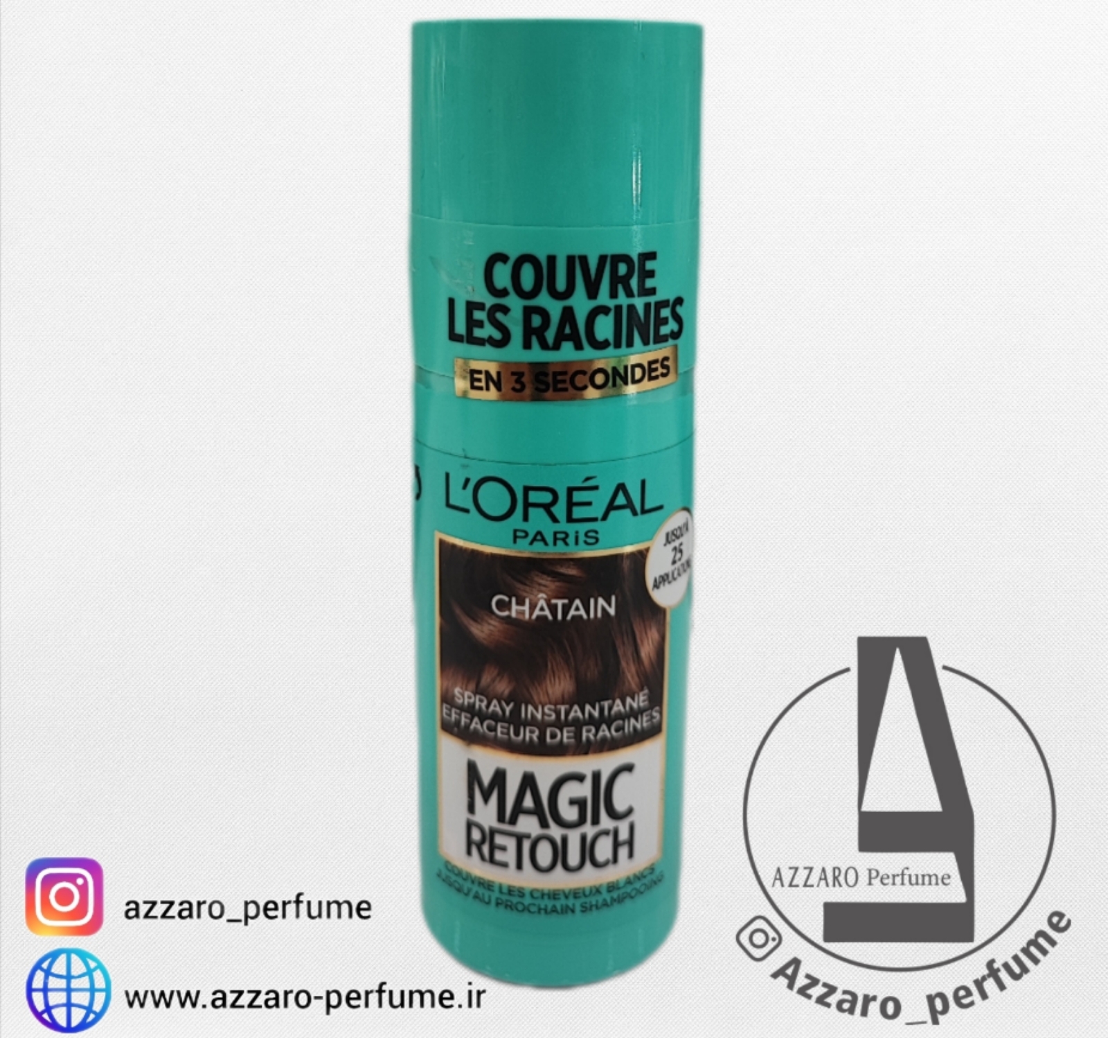 اسپری کانسیلر ریشه مو لورال قهوه ای Loreal Brown حجم 75 میل‌ -فروشگاه اینترنتی آرایشی بهداشتی آزارو