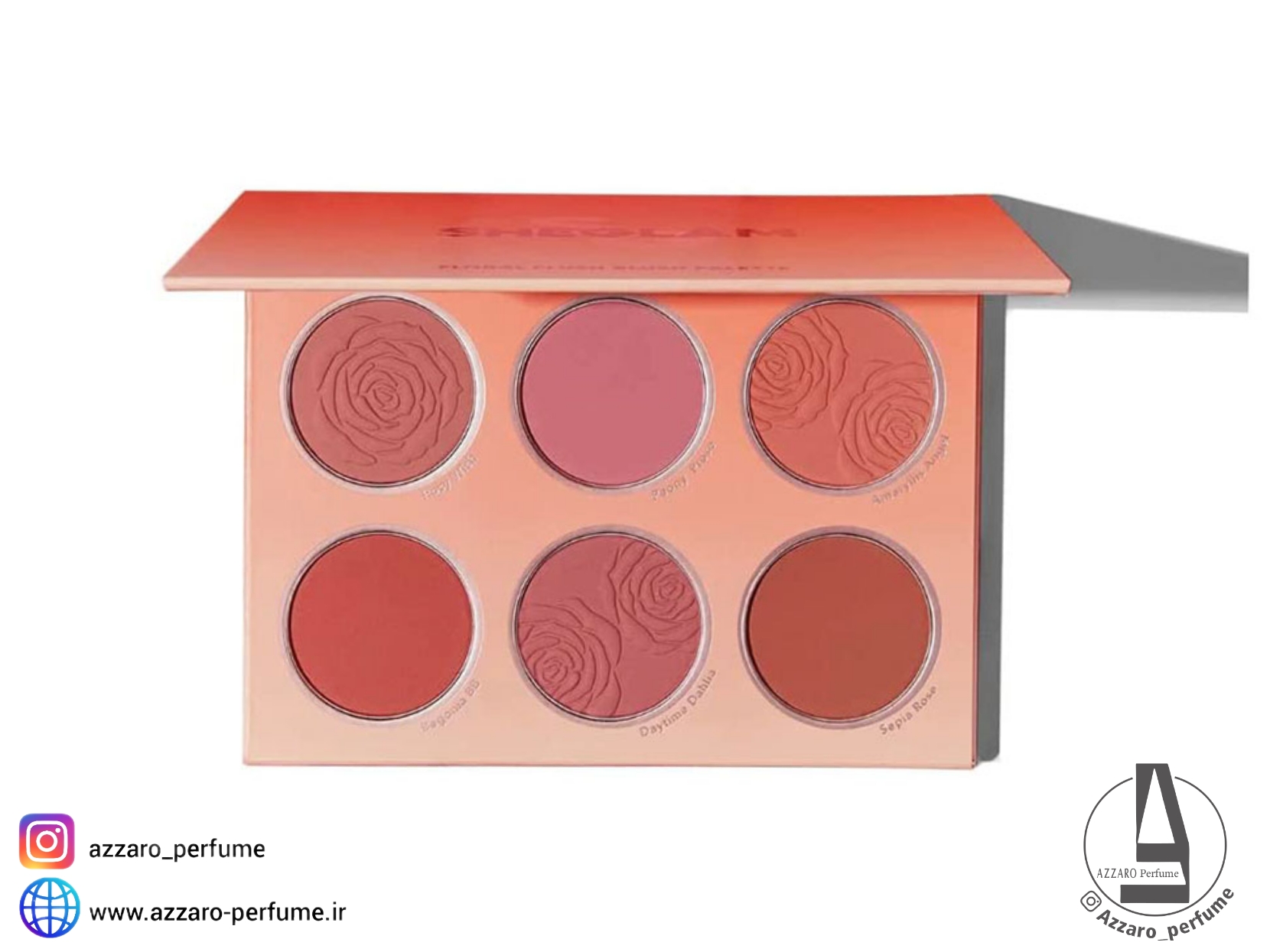 پالت 6 رنگ رژ گونه شیگلم مدل FLORAL FLUSH-فروشگاه اینترنتی آرایشی و بهداشتی آزارو در شیراز