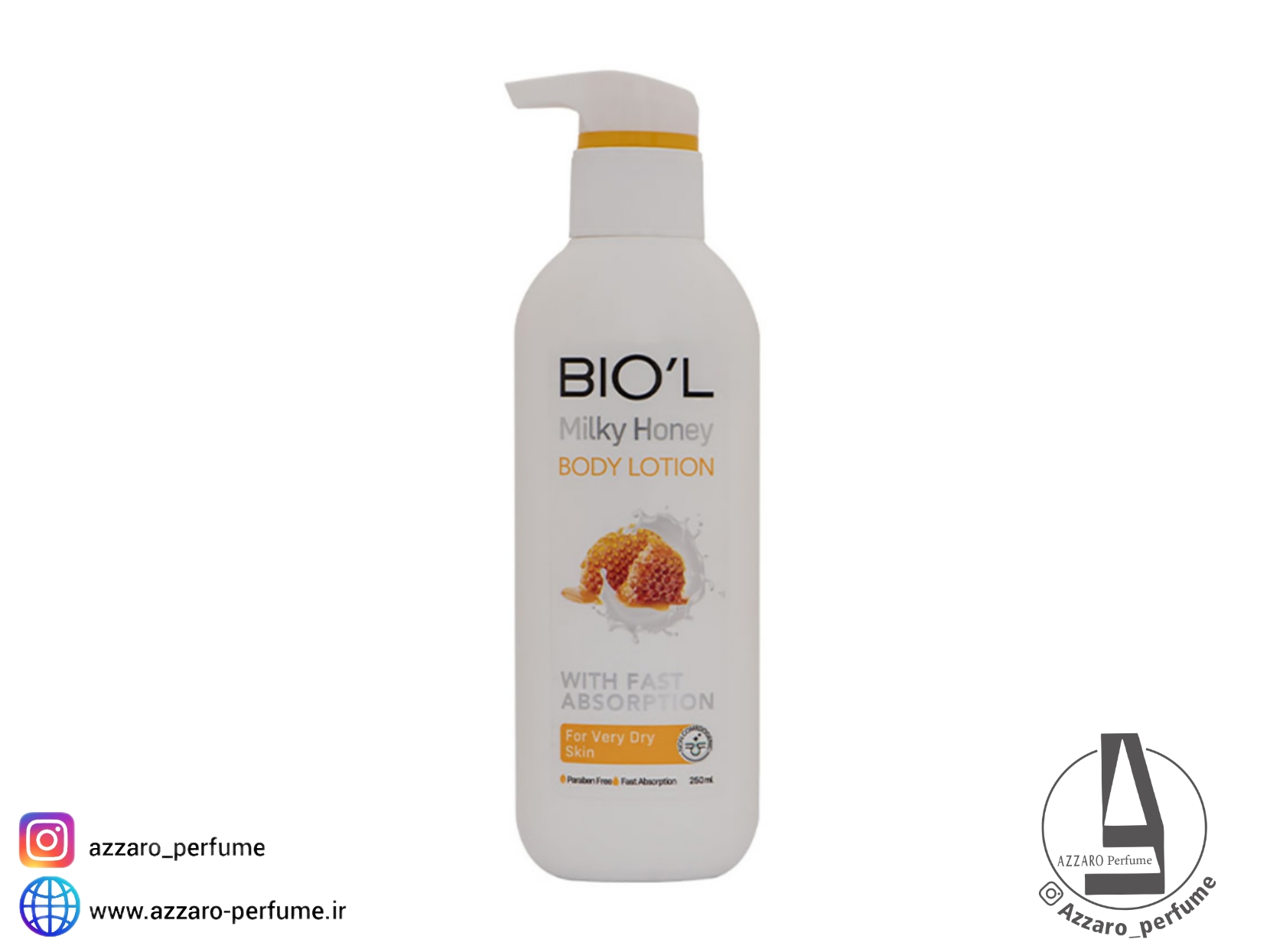 لوسیون بدن بیول با عصاره شیر و عسل مخصوص پوست خیلی خشک حجم 250 میل-فروشگاه اینترنتی آرایشی و بهداشتی آزارو در شیراز