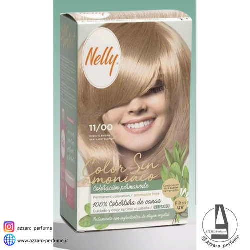 کیت رنگ مو بدون آمونیاک نلی NELLY مدل ammonia free شماره 11/00 بلوند خیلی روشن -فروشگاه اینترنتی آرایشی و بهداشتی آزارو در شیراز