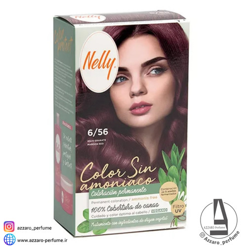 کیت رنگ مو بدون آمونیاک نلی NELLY مدل ammonia free شماره 6/56-فروشگاه اینترنتی آرایشی و بهداشتی آزارو در شیراز