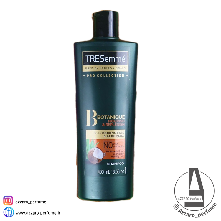 شامپو ترزمه Tresemme مدل بوتانیک Botanique سبز حاوی عصاره نارگیل حجم 400 میل-فروشگاه اینترنتی آرایشی و بهداشتی آزارو در شیراز