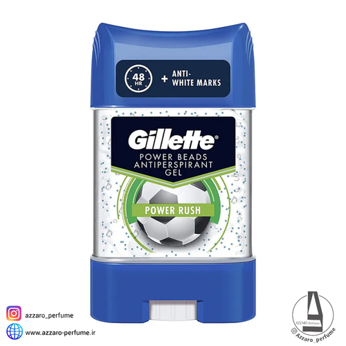 مام ژله ای ژیلت دانه دار مردانه مدل Power Rush Gillette حجم 75 میل-فروشگاه اینترنتی آرایشی و بهداشتی آزارو در شیراز