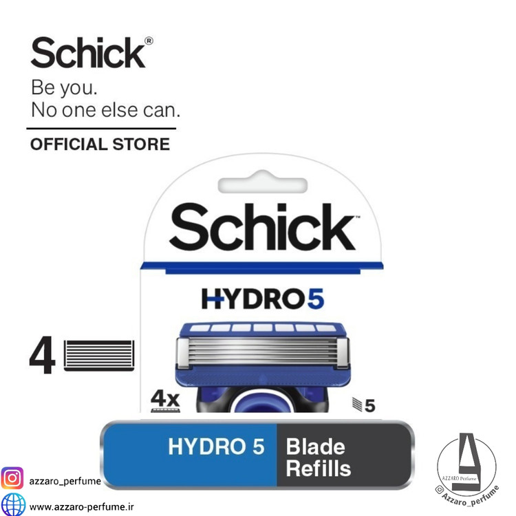 تیغ یدک 5 لبه هایدرو شیک SCHICK آمریکایی اصل-فروشگاه اینترنتی آرایشی و بهداشتی آزارو در شیراز