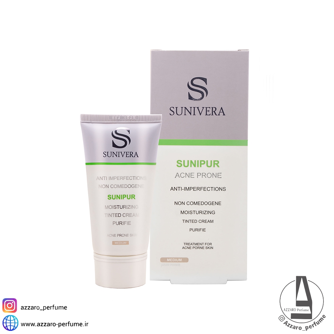 کرم ضد جوش رنگی سانیورا Sunivera حجم 30 میل-فروشگاه اینترنتی آرایشی و بهداشتی آزارو در شیراز