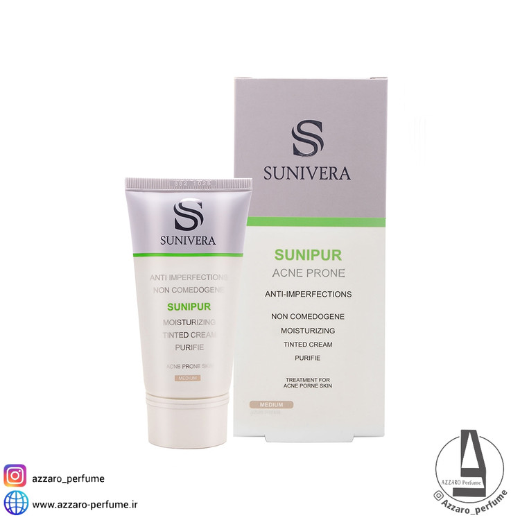 کرم ضد جوش رنگی سانیورا Sunivera حجم 30 میل-فروشگاه اینترنتی آرایشی و بهداشتی آزارو در شیراز