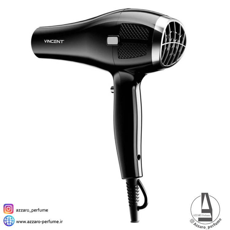 سشوار سالنی توربو وینسنت Vincent مدل HD5322 حرفه ای 2200 وات-فروشگاه اینترنتی آرایشی و بهداشتی آزارو در شیراز