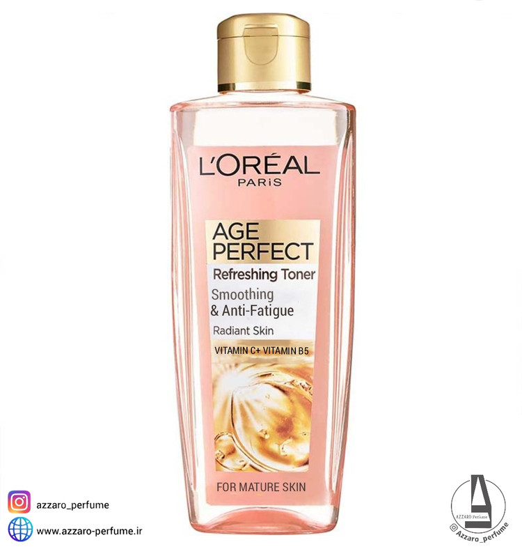 تونر Age Perfect لورال Loreal حاوی ویتامین C و B5 حجم 200 میل-فروشگاه اینترنتی آرایشی و بهداشتی آزارو در شیراز