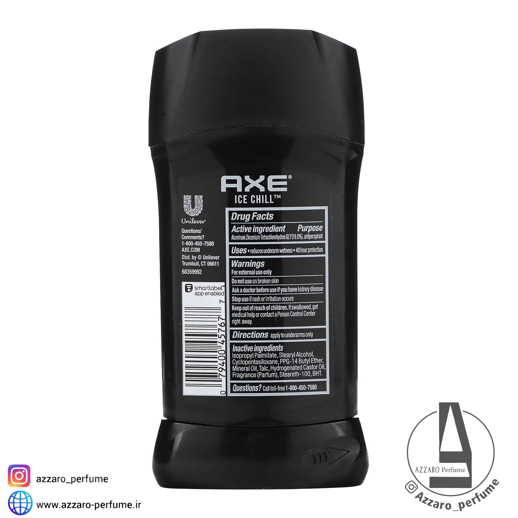 استیک صابونی ضد تعریق AXE مدل ice chill fresh & dry حجم 76 گرم-فروشگاه اینترنتی آرایشی و بهداشتی آزارو در شیراز