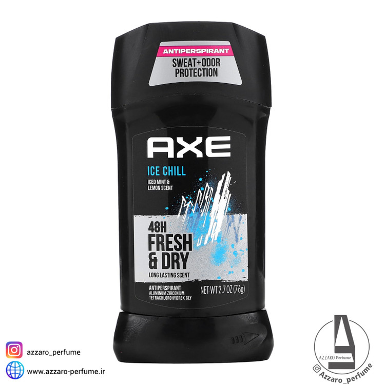 استیک صابونی ضد تعریق AXE مدل ice chill fresh & dry حجم 76 گرم-فروشگاه اینترنتی آرایشی و بهداشتی آزارو در شیراز